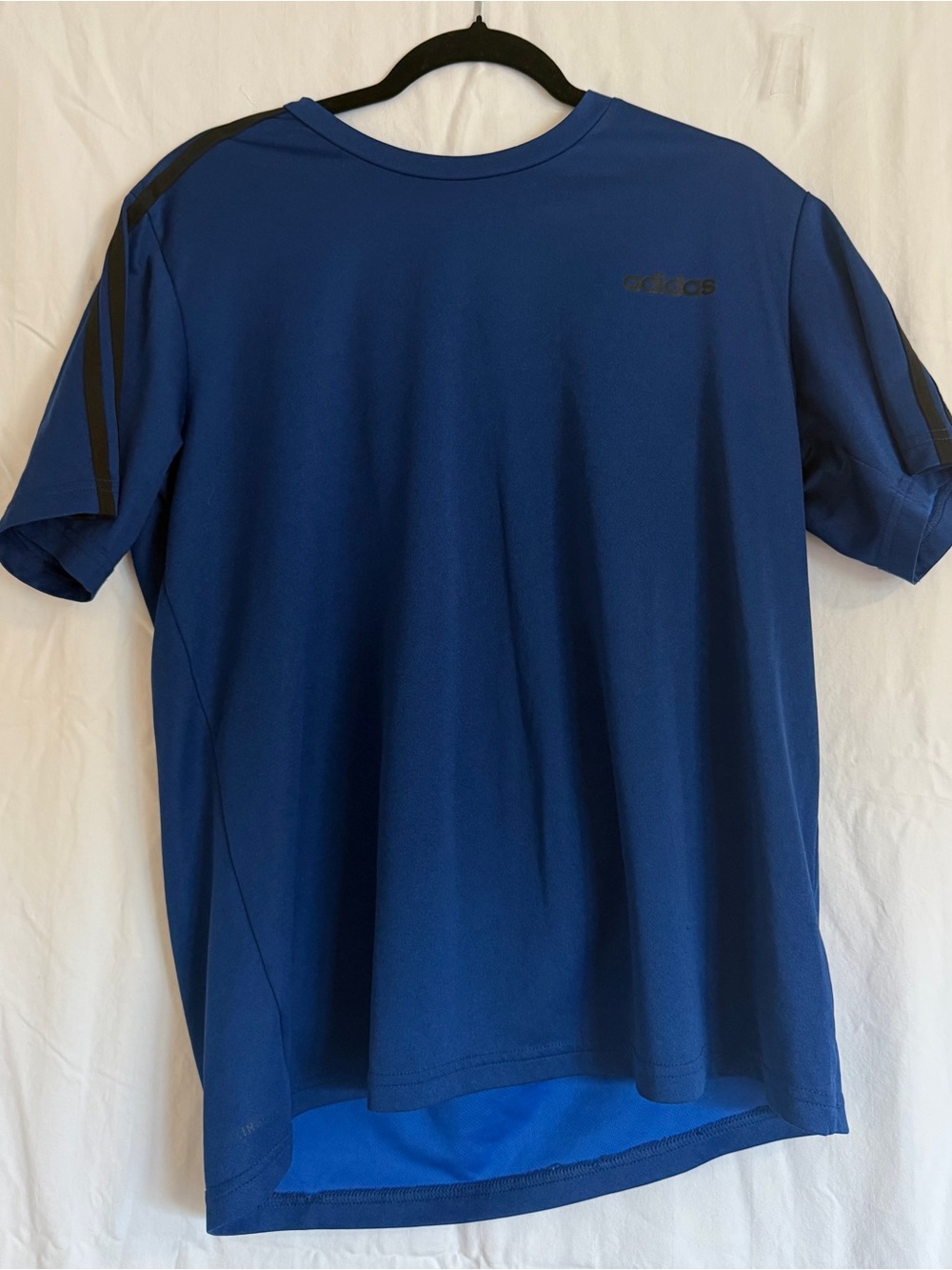 Adidas Blue & Black Performance Tee – Size L